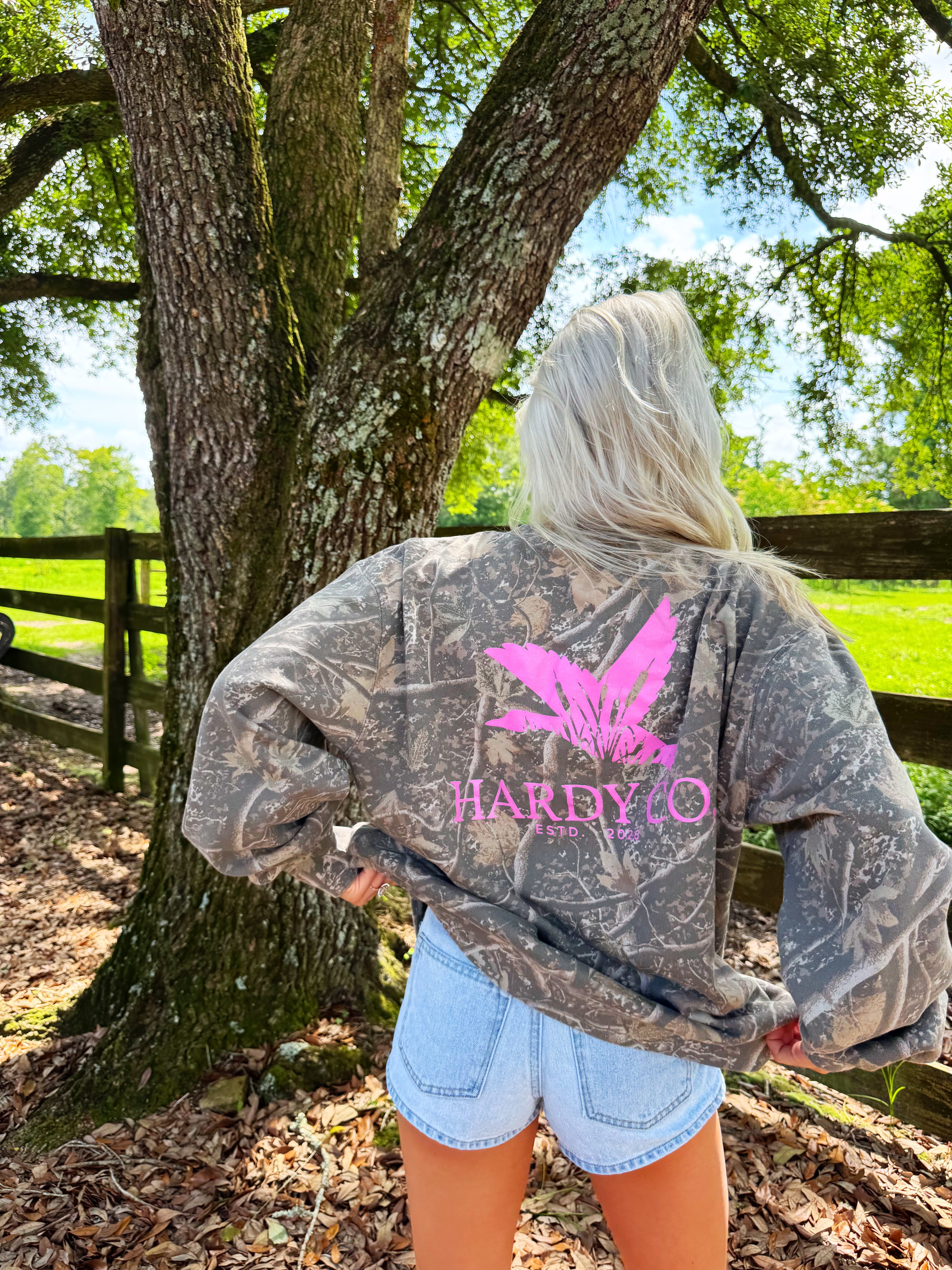 Pink camo sweatshirt